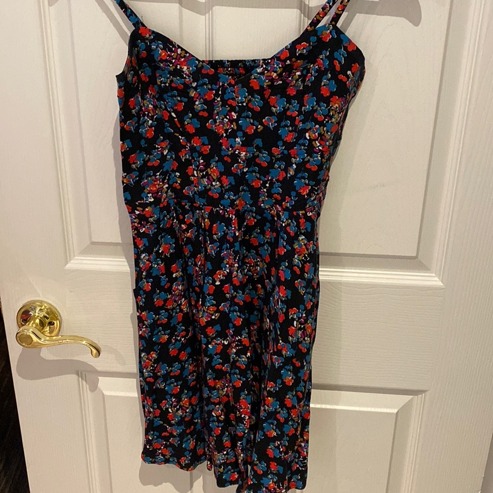 Express Mini Fit and Flare Dress Multi